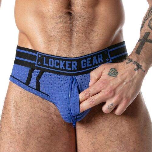 LOCKER GEAR - SPORT MESH JOCK BRIEF AZUL S