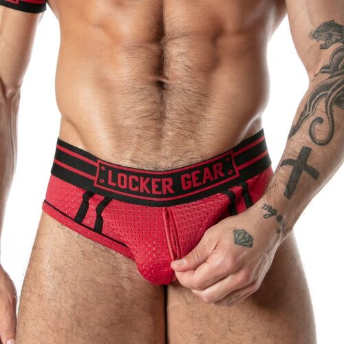 LOCKER GEAR - SPORT MESH JOCK BRIEF ROJO S