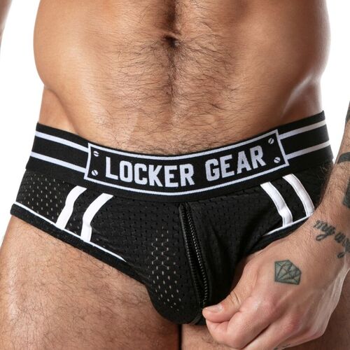 LOCKER GEAR - SPORT MESH JOCK BRIEF NEGRO S