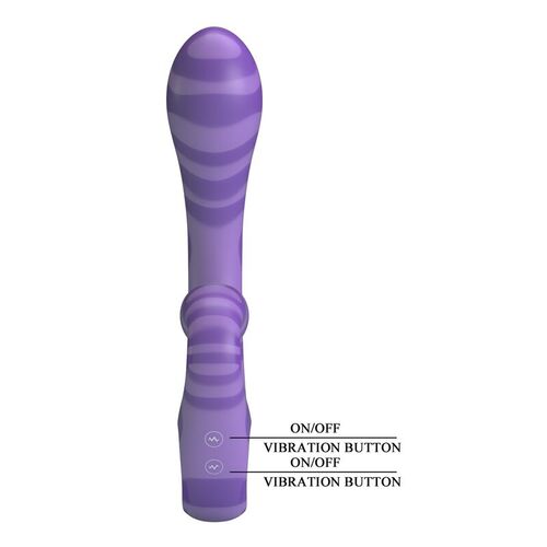 PRETTY LOVE - SUMMER VIBRADOR DOBLE CON ASA 19 CM Ø 3,5 CM MORADO