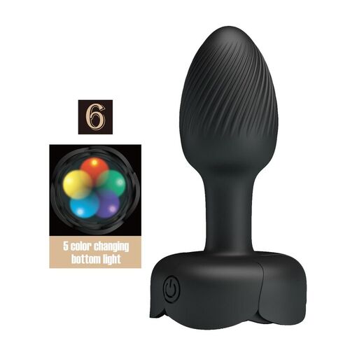 PRETTY LOVE - PLUG ANAL VIBRADOR 10 MODOS RECARGABLE NEGRO