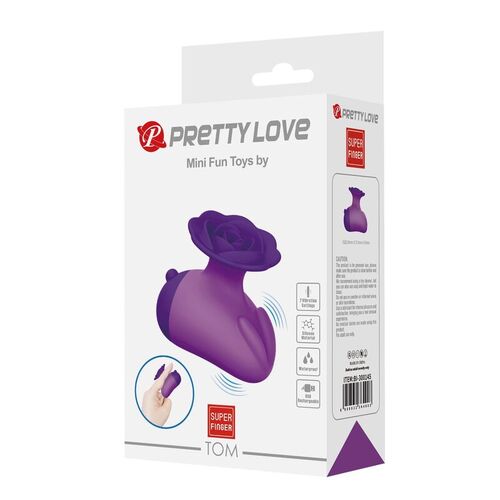 PRETTY LOVE - ESTIMULADOR DE CLÍTORIS 7 MODOS RECARGABLE FORMA ROSA MORADA