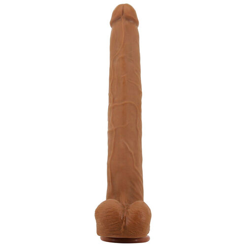 PRETTY LOVE - VIGGO DILDO REALISTA TACTO SUAVE CON PIEL DESLIZANTE 36,5 CM MARRÓN