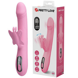 PRETTY LOVE - BELLA VIBRADOR RABBIT CON ESTIMULACIÓN MARIPOSA Y LED ROSA