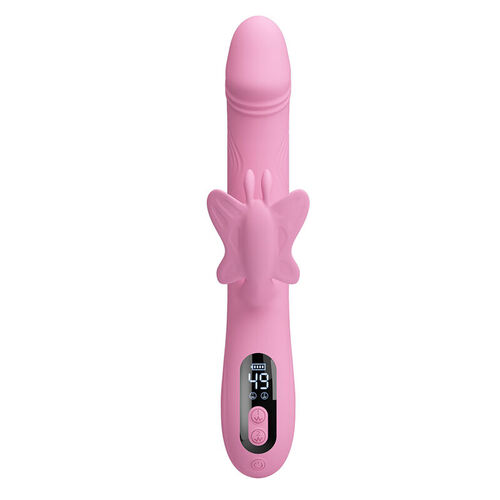 PRETTY LOVE - BELLA VIBRADOR RABBIT CON ESTIMULACIÓN MARIPOSA Y LED ROSA