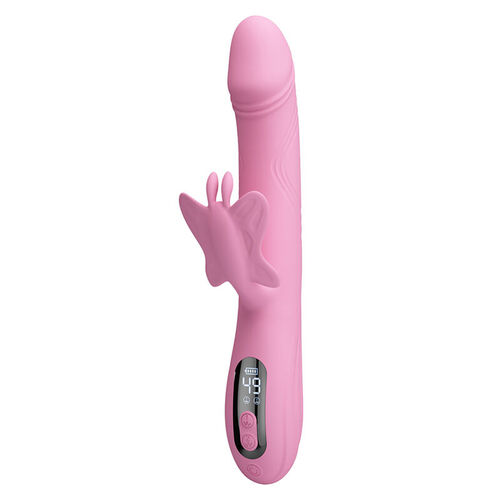 PRETTY LOVE - BELLA VIBRADOR RABBIT CON ESTIMULACIÓN MARIPOSA Y LED ROSA