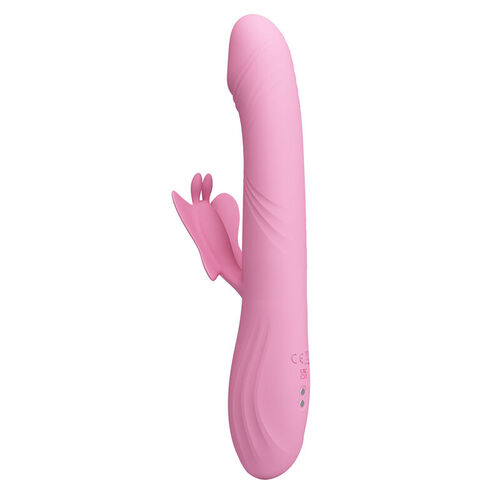PRETTY LOVE - BELLA VIBRADOR RABBIT CON ESTIMULACIÓN MARIPOSA Y LED ROSA
