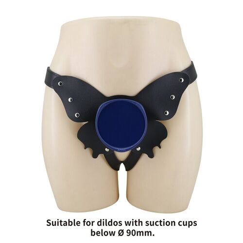 PRETTY LOVE - ARNÉS UNIVERSAL TIPO BRAGA PARA STRAP-ON NEGRO Y AZUL