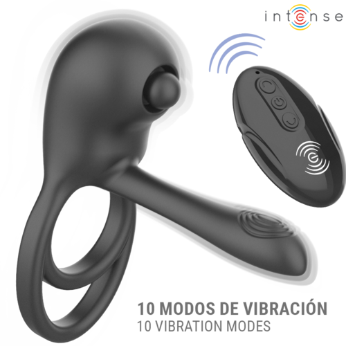 INTENSE - SPIKE ANILLO VIBRADOR PARA PENE CON CONTROL REMOTO