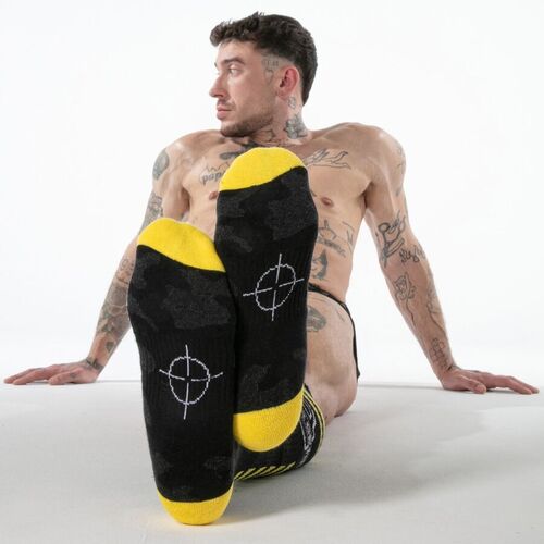 LOCKER GEAR - FULL MILITARY KNEE HIGH SOCKS TALLA ÚNICA AMARILLO