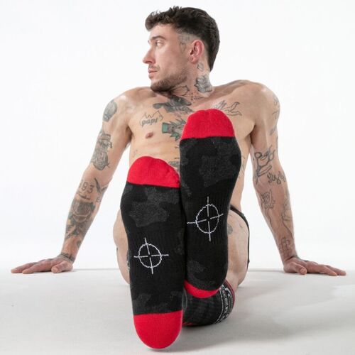 LOCKER GEAR - FULL MILITARY KNEE HIGH SOCKS TALLA ÚNICA ROJO