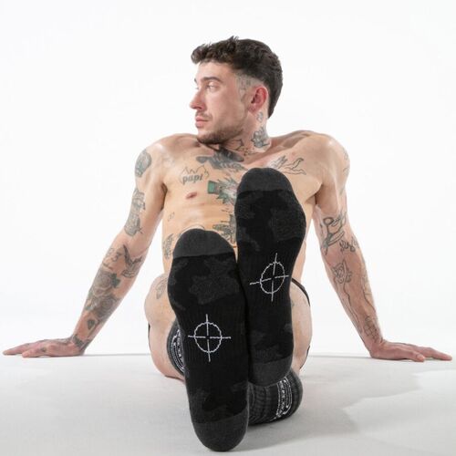 LOCKER GEAR - FULL MILITARY KNEE HIGH SOCKS TALLA ÚNICA NEGRO