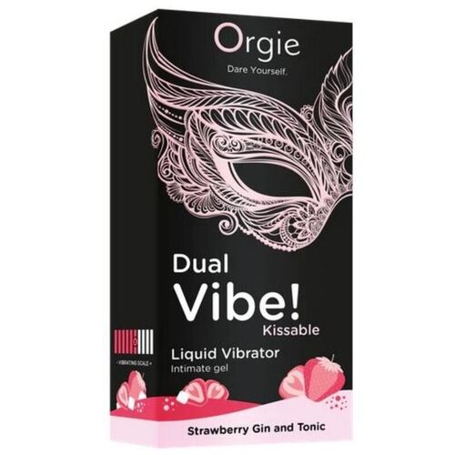 ORGIE - DUAL VIBE! GIN AND TONIC FRESA GEL ÍNTIMO BESABLE EFECTO VIBRANTE 15 ML