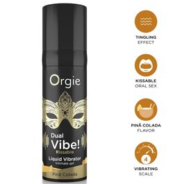 ORGIE - DUAL VIBE! PIÑA COLADA GEL ÍNTIMO BESABLE EFECTO VIBRANTE 15 ML