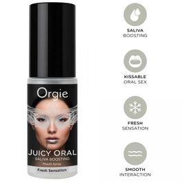 ORGIE - JUICY ORAL SPRAY BUCAL ESTIMULANTE DE SALIVA SABOR MENTA 15 ML