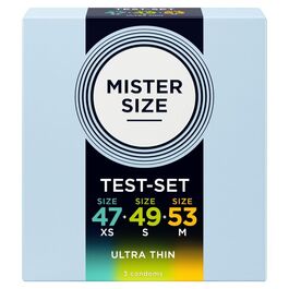 MISTER SIZE - PACK MUESTRA PRESERVATIVOS TALLA 47-49-53 MM (3 UNIDADES)