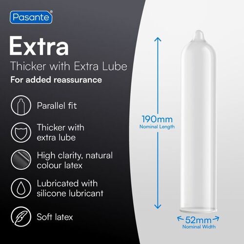 PASANTE EXTRA PRESERVATIVO EXTRA GRUESOS 144 UNIDADES