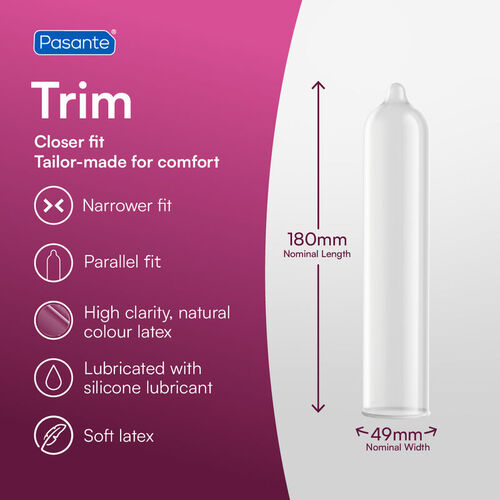 PASANTE - PRESERVATIVO TRIM AJUSTADO BOLSA 144 UNIDADES