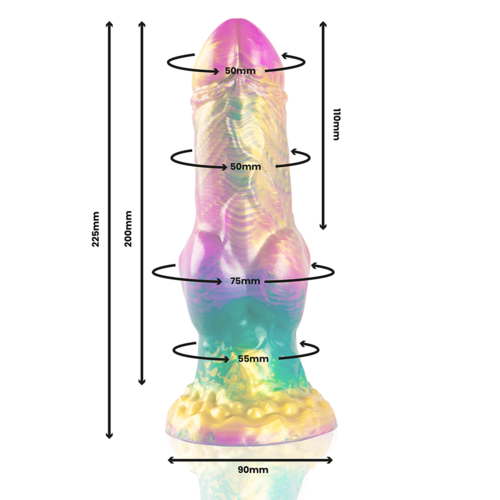 EPIC - IRIS DILDO CON TESTÍCULOS ARCOÍRIS DE PLACER