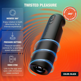 ARCWAVE - ORBIT MASTURBADOR MASCULINO GIRATORIO 360° CON CONTROL MEDIANTE APLICACIÓN NEGRO