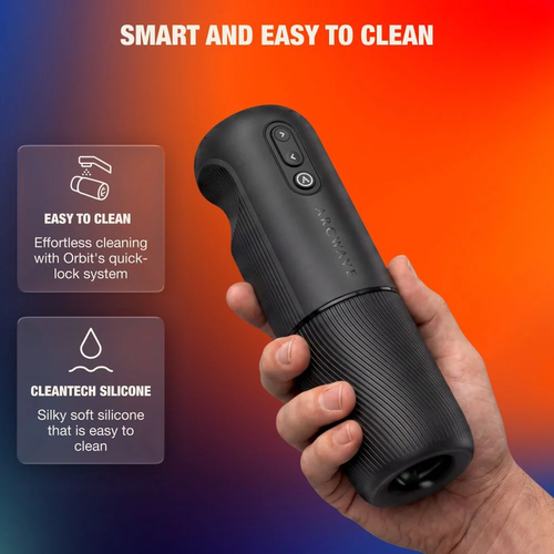 ARCWAVE - ORBIT MASTURBADOR MASCULINO GIRATORIO 360° CON CONTROL MEDIANTE APLICACIÓN NEGRO