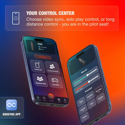 ARCWAVE - ORBIT MASTURBADOR MASCULINO GIRATORIO 360° CON CONTROL MEDIANTE APLICACIÓN NEGRO
