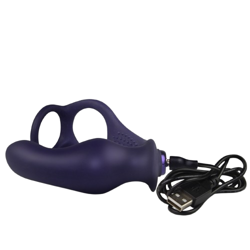 ROCKS-OFF - NOVA ZENTURIAN PLUG PROSTÁTICO VIBRADOR CON ANILLOS 16 MODOS AZUL OSCURO