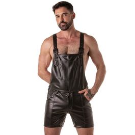 LOCKER GEAR - PUNCH HOLE LEATHERETTE PETO CORTO NEGRO S