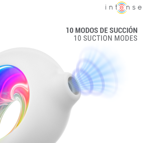 INTENSE - ASTON ESTIMULADOR DE CLÍTORIS POR SUCCIÓN Y VIBRACIÓN RECARGABLE USB BLANCO
