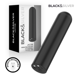 BLACK & SILVER - JACOB BALA VIBRADORA RECARGABLE USB NEGRO