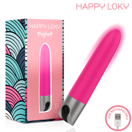 HAPPY LOKY - PIGLET MINI VIBRADOR RECARGABLE USB ROSA