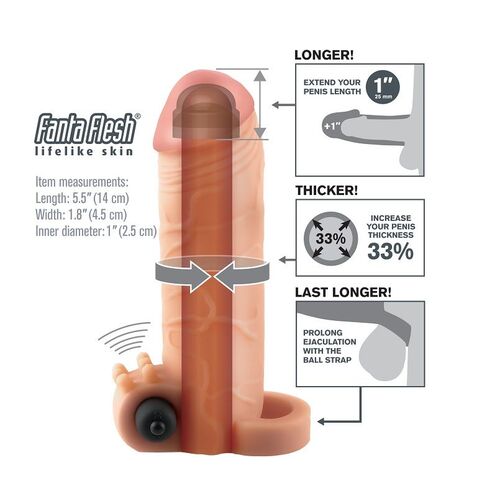 EXTENSION PARA EL PENE CON VIBRADOR REAL FEEL 1