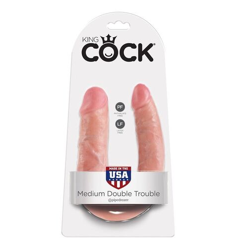 KING COCK DILDO DOBLE PENETRACIN 13.9 CM NATURAL