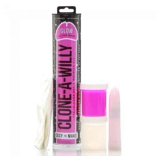 CLONE A WILLY CLONADOR PENE ROSA LUMINISCENTE CON VIBRADOR