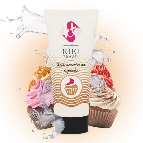 KIKI TRAVEL GEL DESLIZANTE SABOR A TARTA AMERICANA CUPCAKE 50 ML