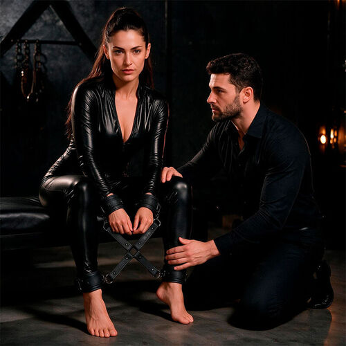 FETISH SUBMISSIVE UNIÓN ESPOSAS CUERO VEGANO