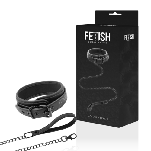 FETISH SUBMISSIVE COLLAR CON CADENA