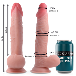 ROCKARMY DUAL DENSITY CHERMAN DILDO REALISTA 24CM