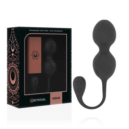 RITHUAL NISHA BOLAS KEGEL RECARGABLES VIBRADORAS NEGRO