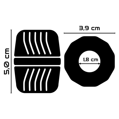 POWERING SUPER FLEXIBLE Y RESISTENTE ANILLO PENE  5CM PR11 NEGRO
