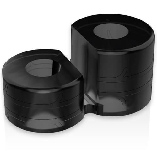 POWERING SUPER FLEXIBLE Y RESISTENTE ANILLO PENE  DOBLE PR12 NEGRO