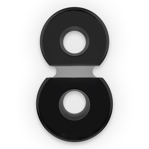 POWERING SUPER FLEXIBLE Y RESISTENTE ANILLO PENE  DOBLE PR12 NEGRO