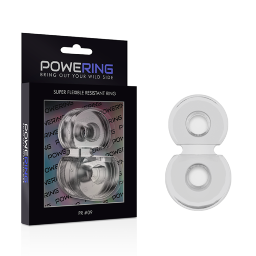 POWERING SUPER FLEXIBLE Y RESISTENTE ANILLO PENE  DOBLE PR12 CLEAR