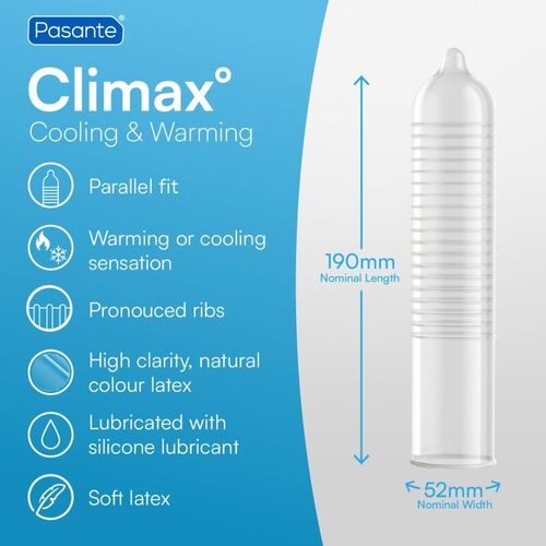 PASANTE CLIMAX 6 EFECTO CALOR + 6 EFECTO FRIO  / 12UNIDADES
