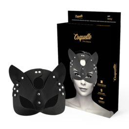 COQUETTE  MASCARA CUERO VEGANO CON OREJAS DE GATO