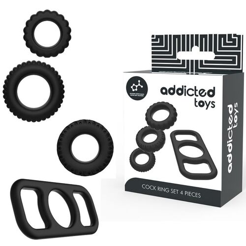 ADDICTED TOYS SET 4 ANILLOS PENE
