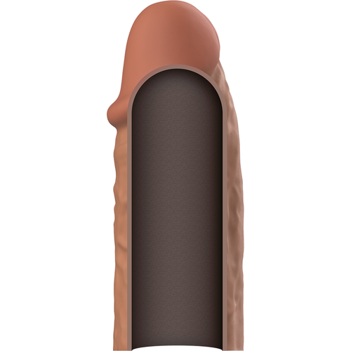 VIRILXL EXTENSION DE PENE SILICONE V3 MARRON