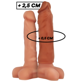 VIRILXL EXTENSION DE PENE SILICONE V5 MARRON