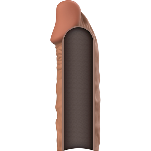 VIRILXL EXTENSION DE PENE SILICONE V5 MARRON