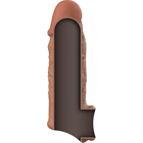 VIRILXL EXTENSION DE PENE SILICONE V7 MARRON